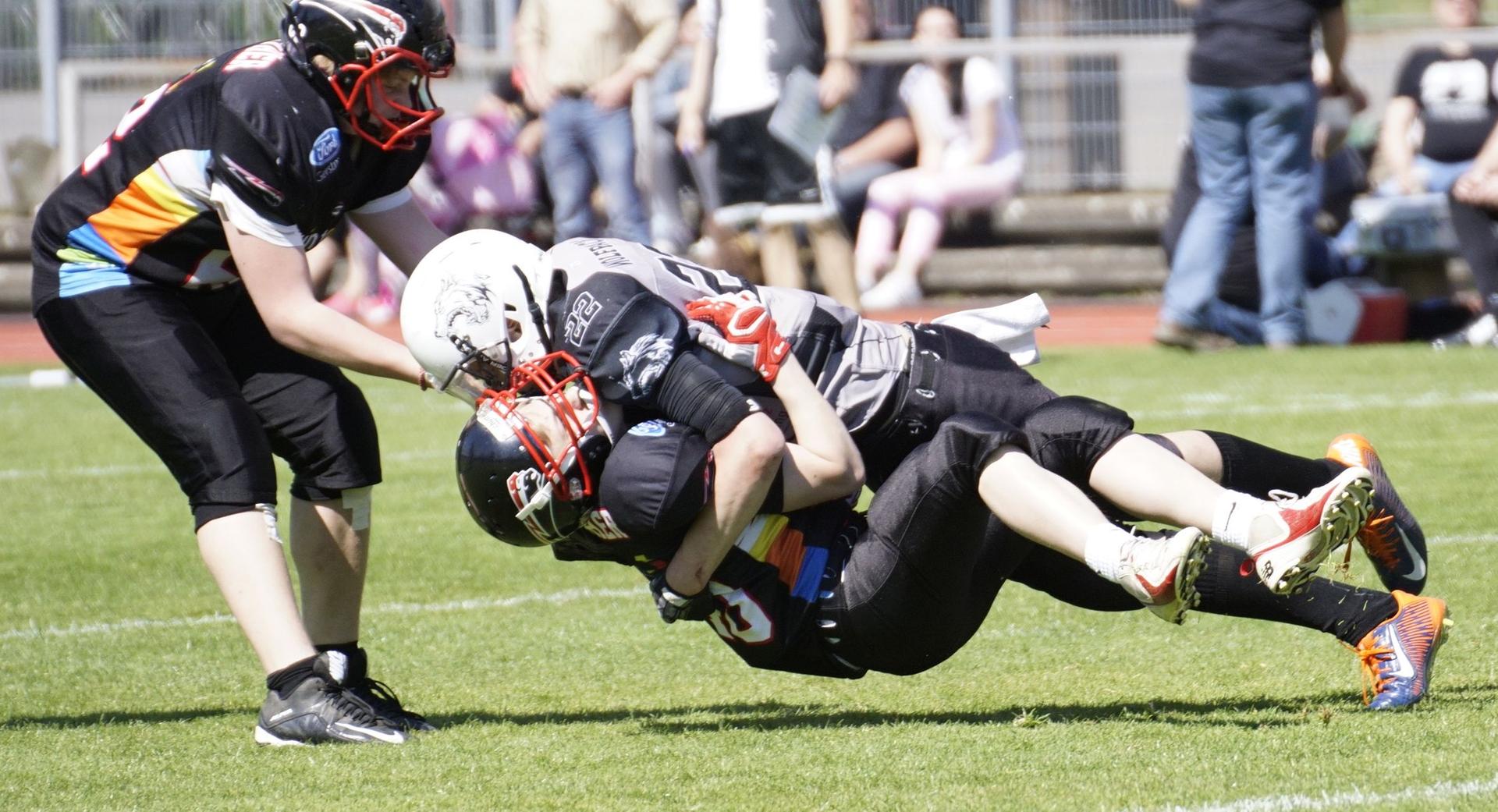 Dieses mal war es ein Spieler der Panther Office, der den Tackle nicht verhindern konnte.