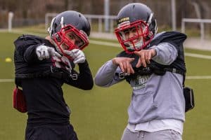 Die zwei haben richtig Bock - Dion Brenner-Torres (l.) und Nasim Boulfalfal